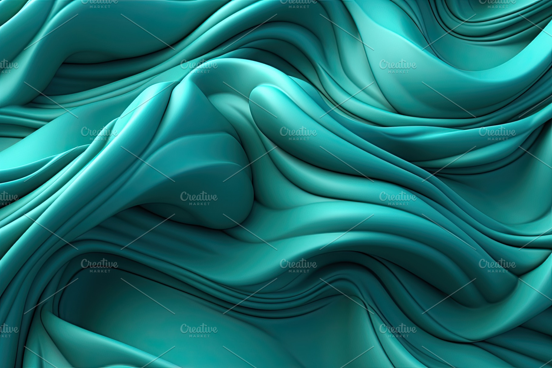 Teal 3D backdrop with seamless loops, organic patterns, dreamlike abstraction r, a Wallpaper Photo by José Manuel Gelpi