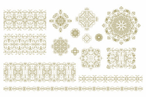 Ornamental borders,mandalas,rosettes