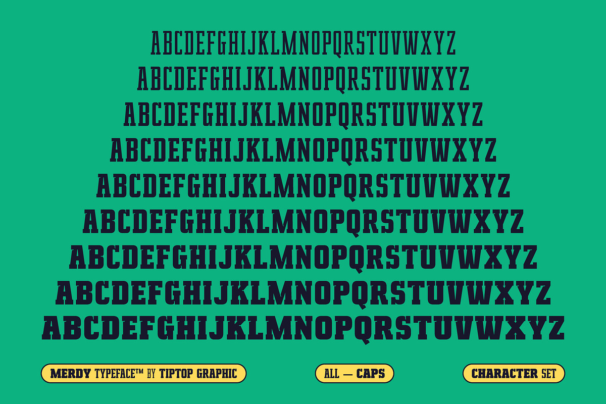 Merdy – Sporty Slab Serif Font, a Serif Font by Tiptop Graphic (Photo 4 of 10)