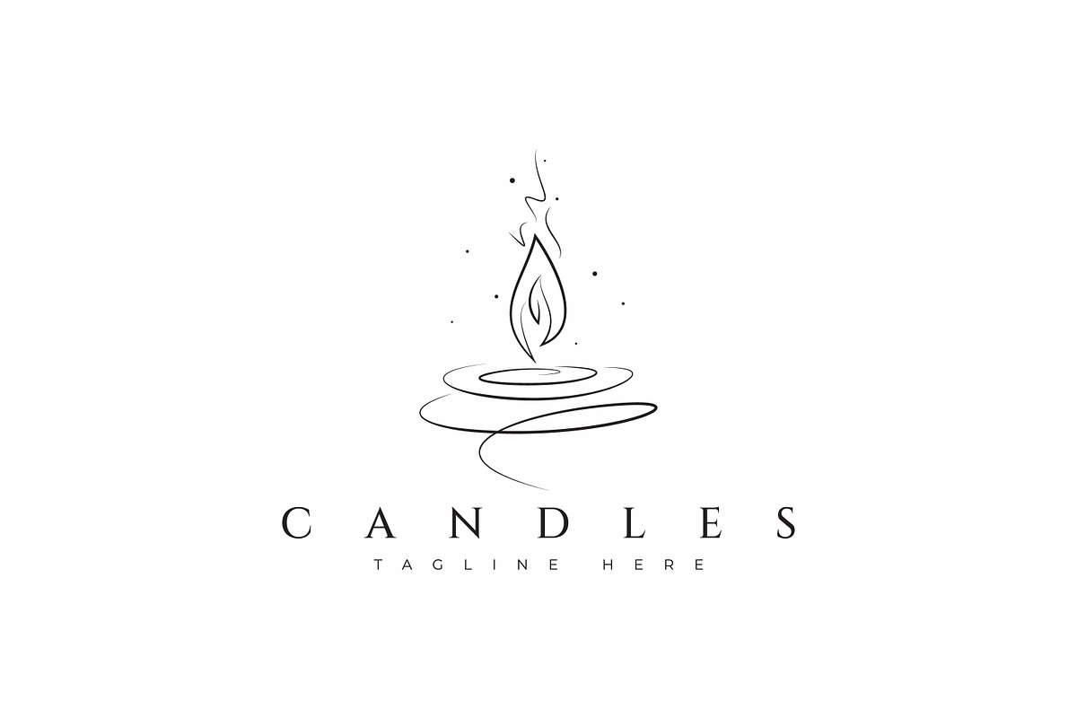 Candle Flame Light Logo, a Branding & Logo Template by Signatoro