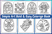 Simple Art Bold & Easy coloring Book, a Decorative Illustration by Coco Bloom (Thumbnail 1 of 4)