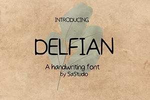 Handwriting Font - Delfian