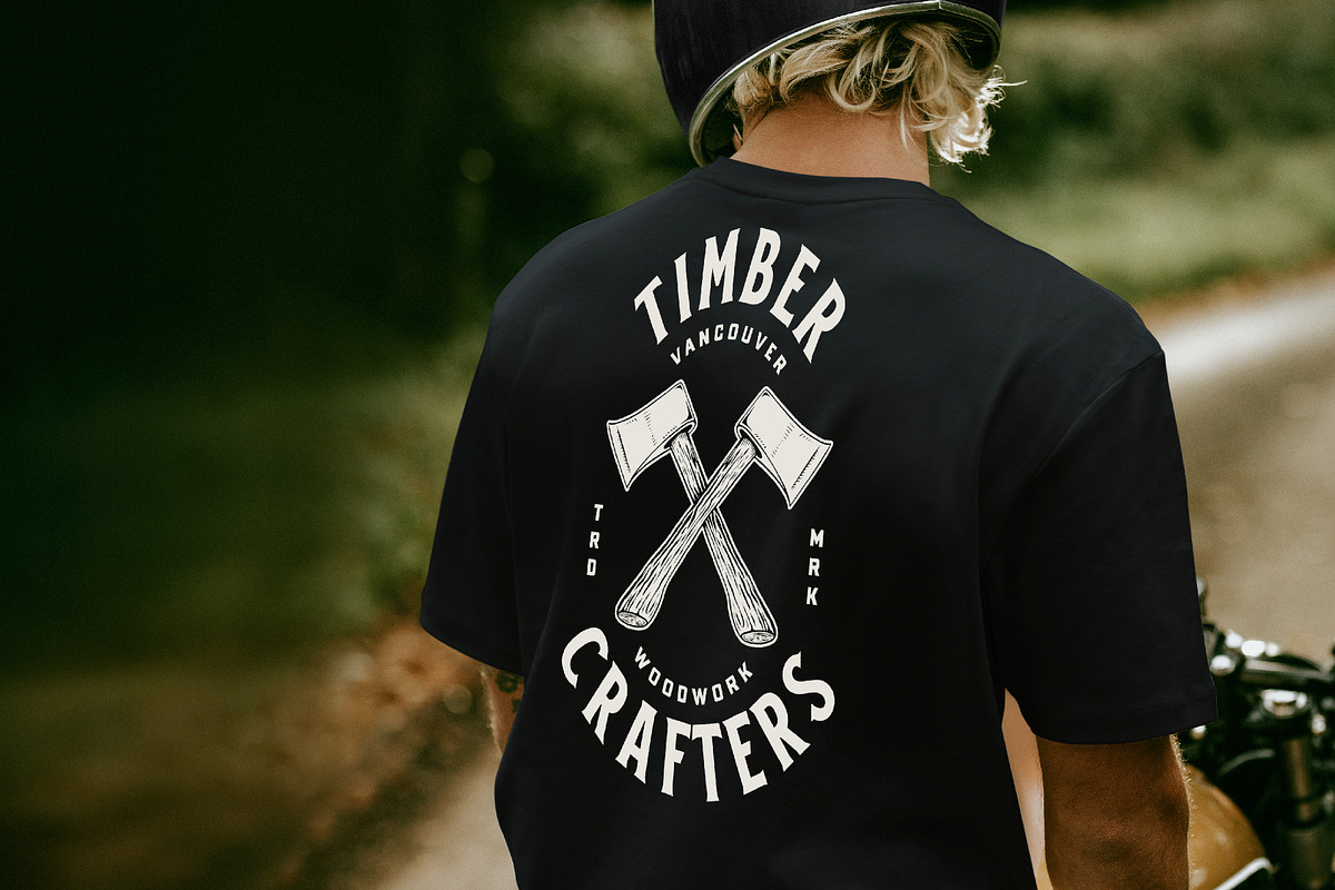 Oldschool Apparel logos 2, a Branding & Logo Template by Davide Bassu (Photo 9 of 11)