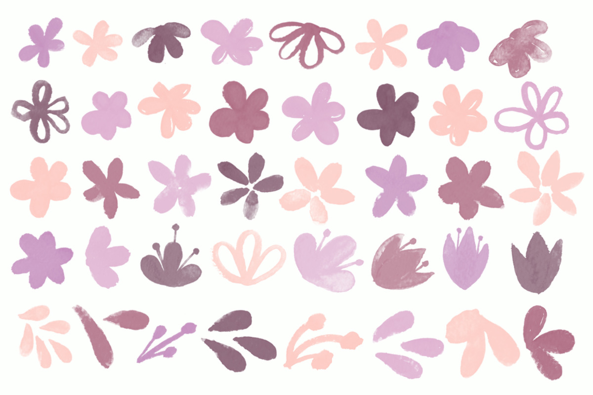 Watercolor Photoshop Floral Brushes, a Brush Add-On by 5August Art (Photo 2 of 6)