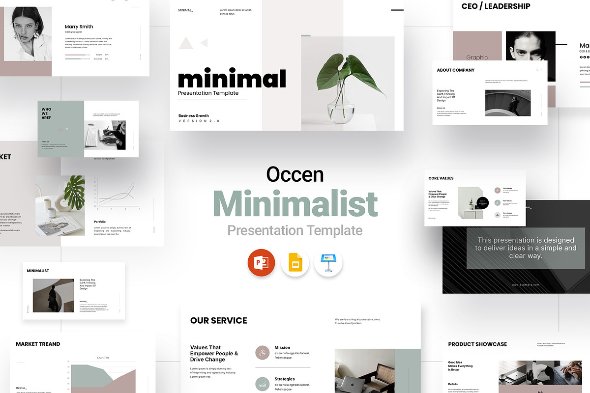 Occen Minimalist Presentation, a Presentation Template by Studio Artisan (Photo 1 of 6)