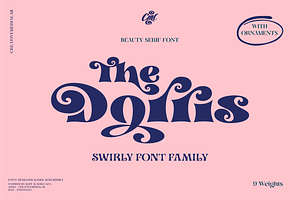 Dorris - Swirly Summer font family, a Slab Serif Font by creativemedialab