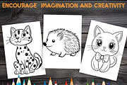Baby Animal Coloring Pages for Kids, a Brochure Template by LA Design (Thumbnail 5 of 10)