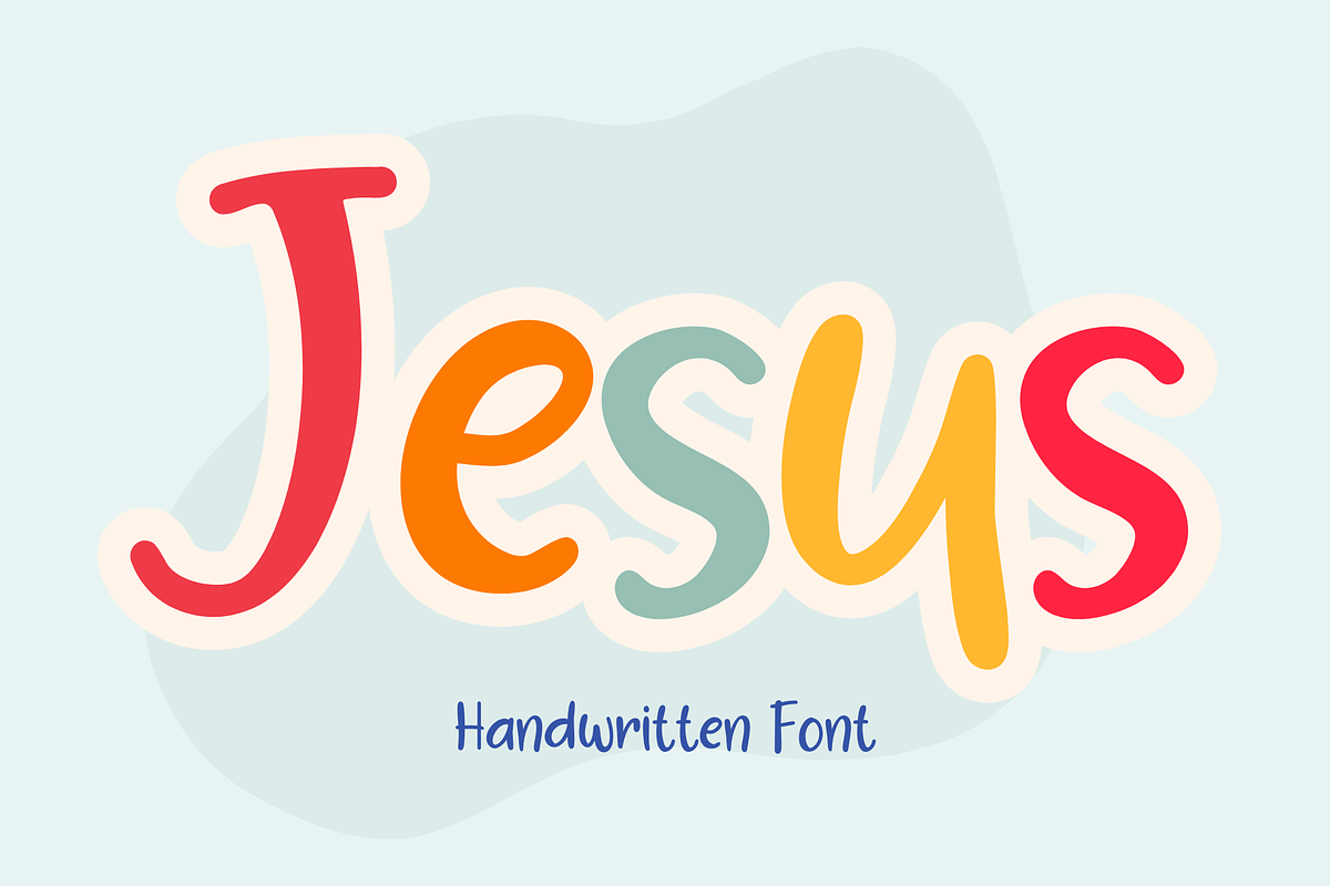 Jesus is a handwritten font, a Handwritten Font by Brown Cupple (Photo 1 of 6)