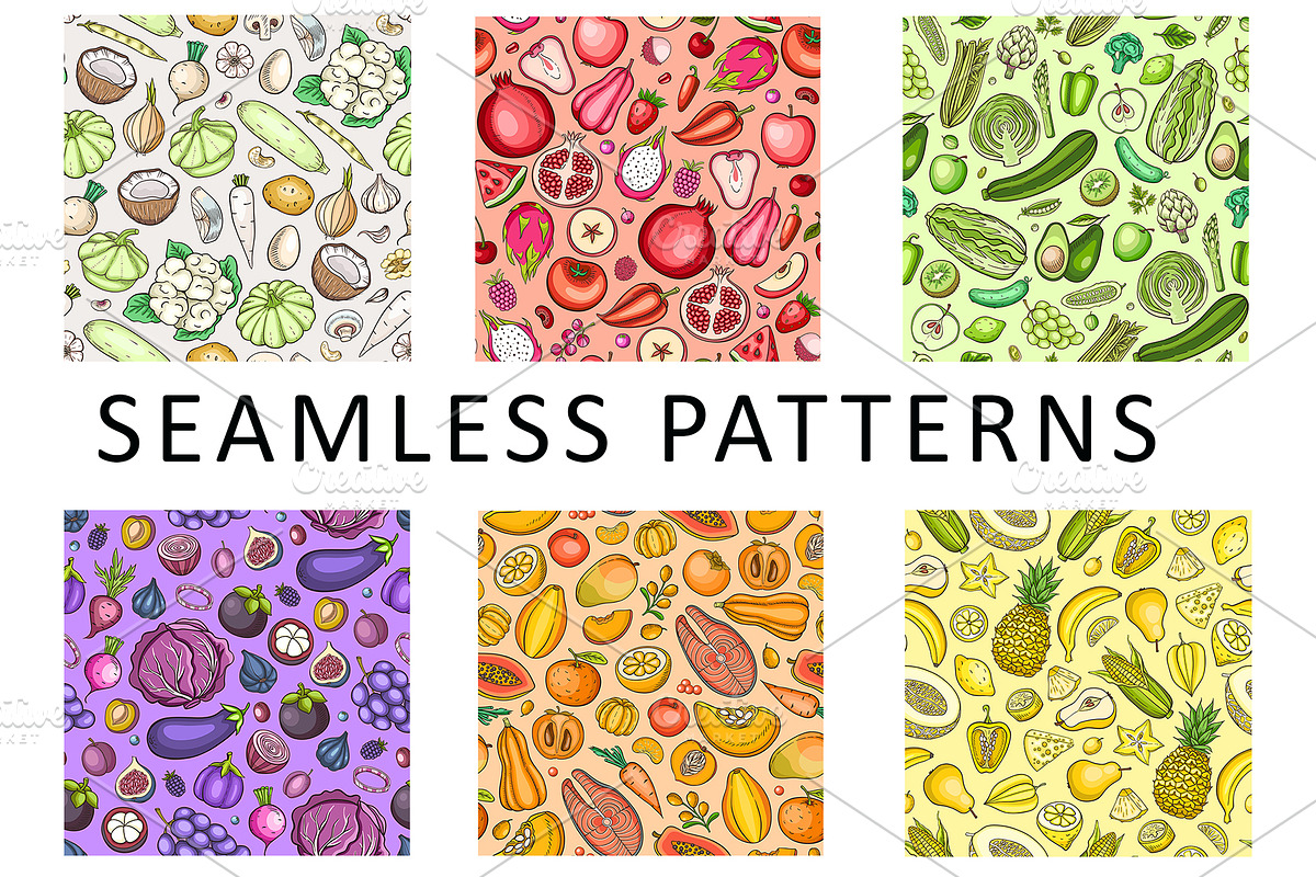 Color diet infographics and patterns, a Food Illustration by Artspace (Photo 2 of 6)