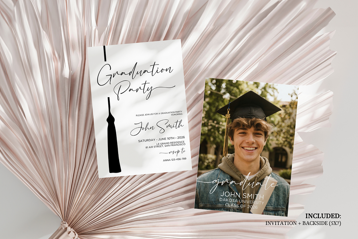 Elegant Guy High School Graduation, an Invitation Template by Digital_Mind (Photo 2 of 3)