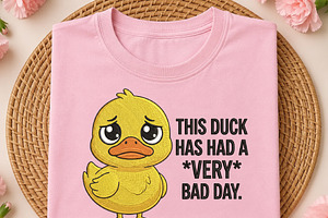 Funny Duck Bad Day PNG, a Seasonal Illustration by DreamCafeArt