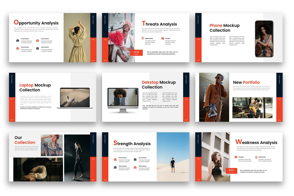 Alicia–Fashion Google Slide Template, a Presentation Template by kreatifreya (Photo 5 of 5)