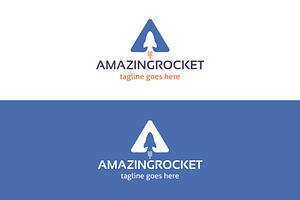 A Letter Rocket Logo, a Branding & Logo Template by Assaldesigns