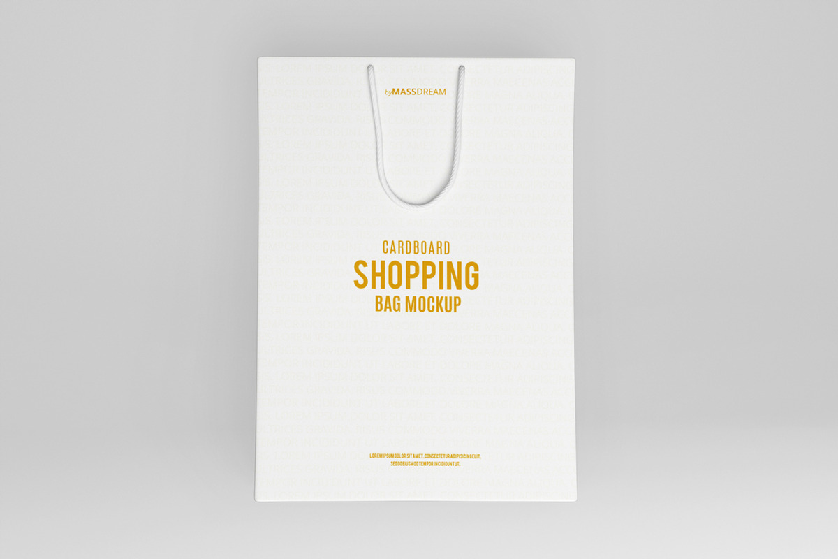 Medium Cardboard Shopping Bag MockUp, a Packaging Mockup by MassDream (Photo 3 of 9)