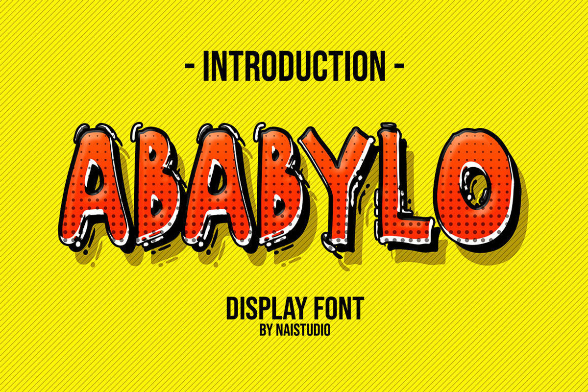 ABABYLO - Cartoon Display Font, a Font by Naistudio (Photo 1 of 8)