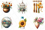 Flower Hanging Plant Vase Clipart, an Illustration by DreamPrint404 (Thumbnail 2 of 5)