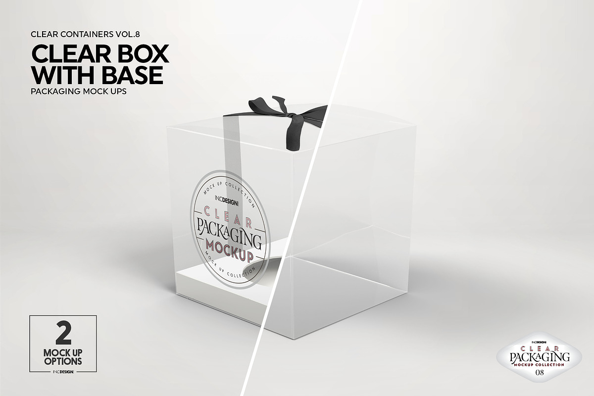Clear Cupcake Box Packaging Mockup, a Cups & Container Mockup by INCDesign (Photo 2 of 8)