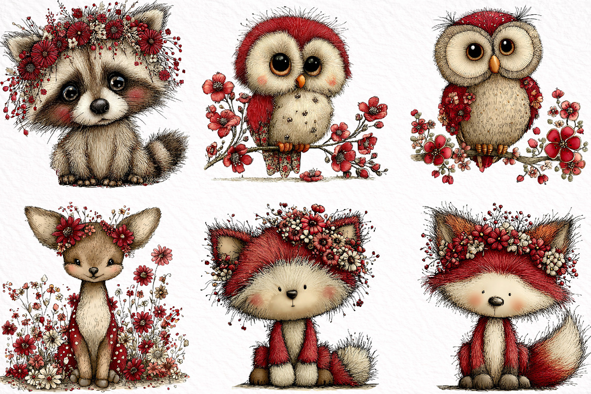 Whimsical Woodland Summer Animals, an Illustration by DreamArtGraphic (Photo 2 of 8)