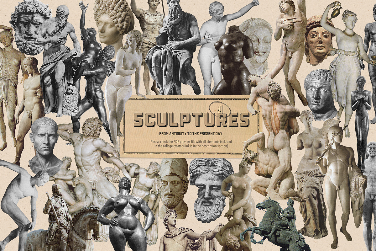 Vintage Collage Creator 1170+ Assets, an Object Graphic by Veris Studio (Photo 15 of 56)