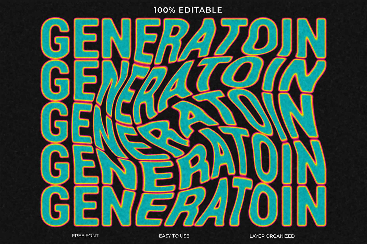 Generation Z: A Bold Typography Desi, a Layer Style Add-On by Imamul001