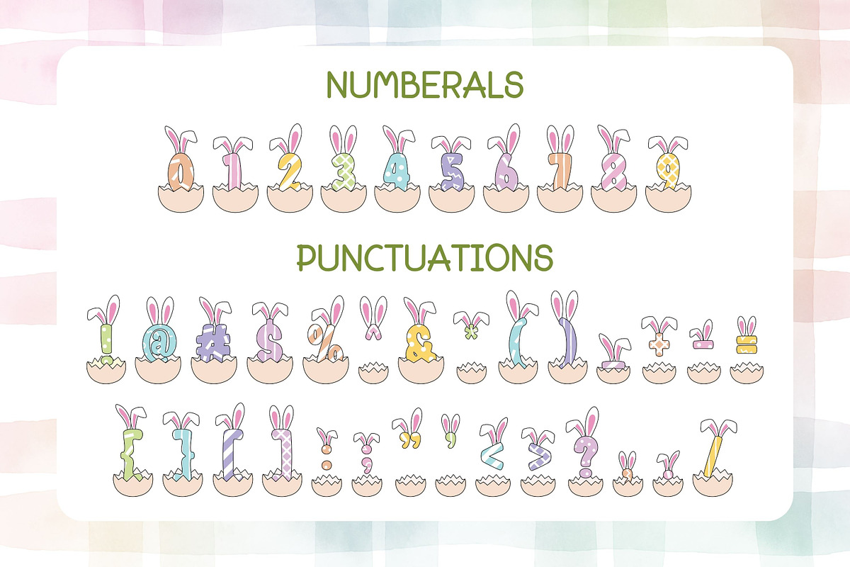Bunny Hatch - Color Font, a Sans Serif Font by Adalin Shop (Photo 3 of 3)