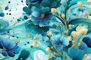 Seamless pattern blueberries, a Wallpaper Photo by Elena Vagengeim