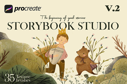 Storybook studio v.2 procreate, a Brush Add-On by Eliza Moreno Illustration
