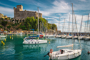 Anchored sailing boats in the Marina, a Transportation Photo by Alpine Dreams