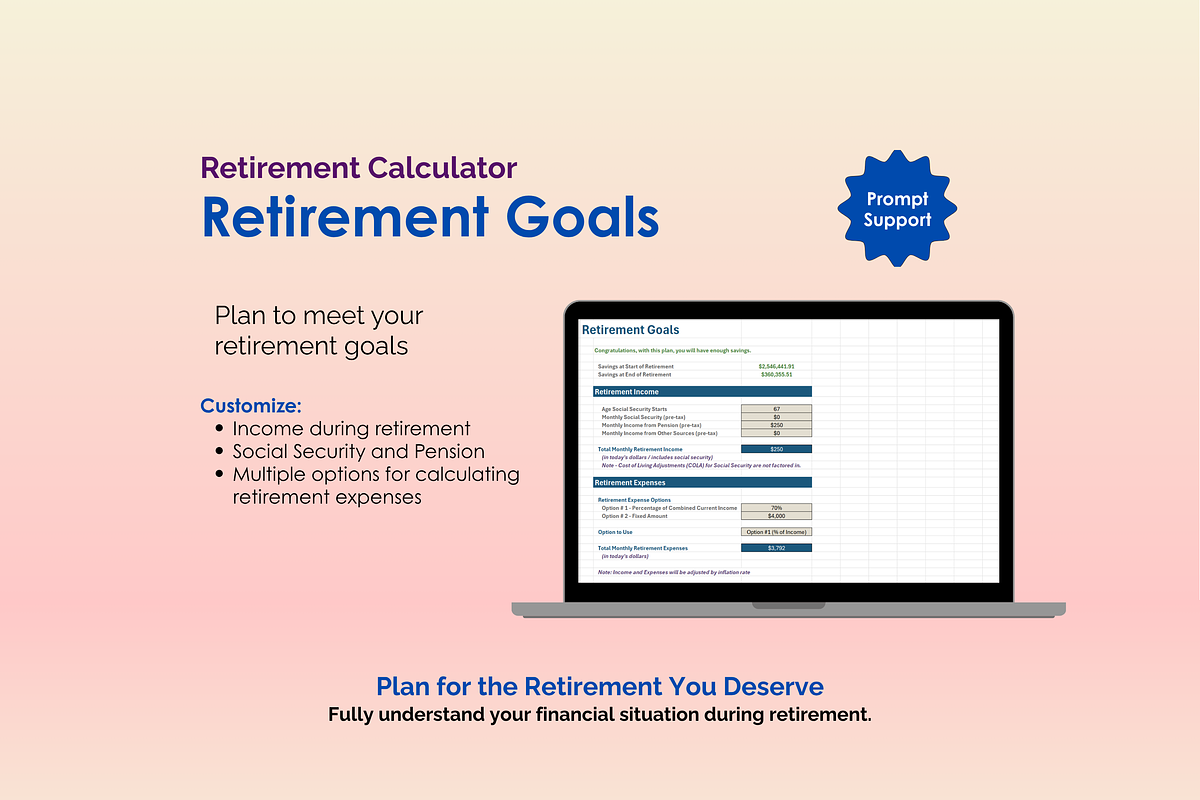Retirement Calculator - Excel preview 4