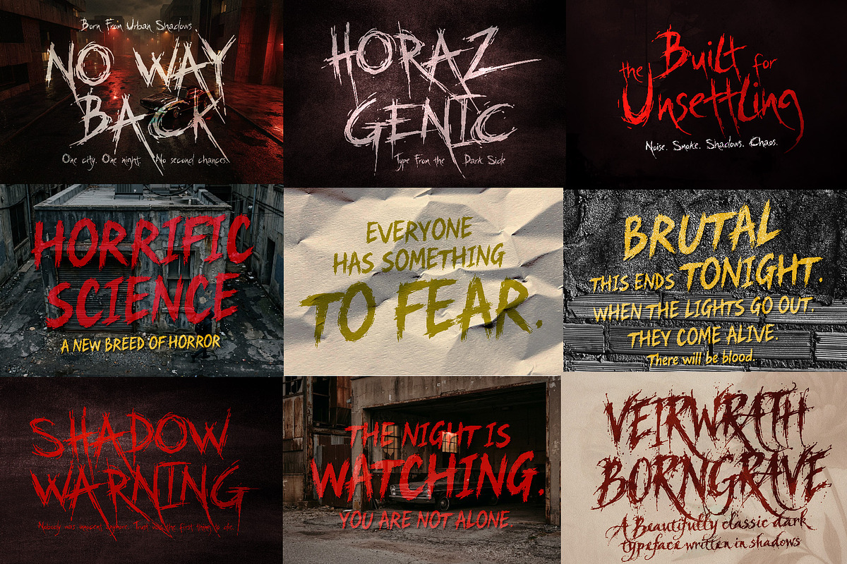 Ultimate Halloween Terror Font Pack, a Handwritten Font by HypeWorksCo (Photo 10 of 15)