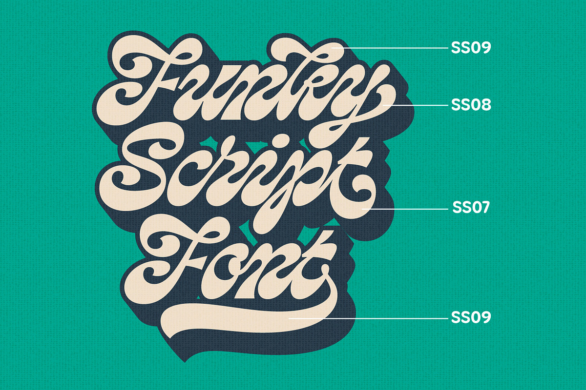 Loopin Script Font, a Script Font by Letteralle Studios (Photo 11 of 12)