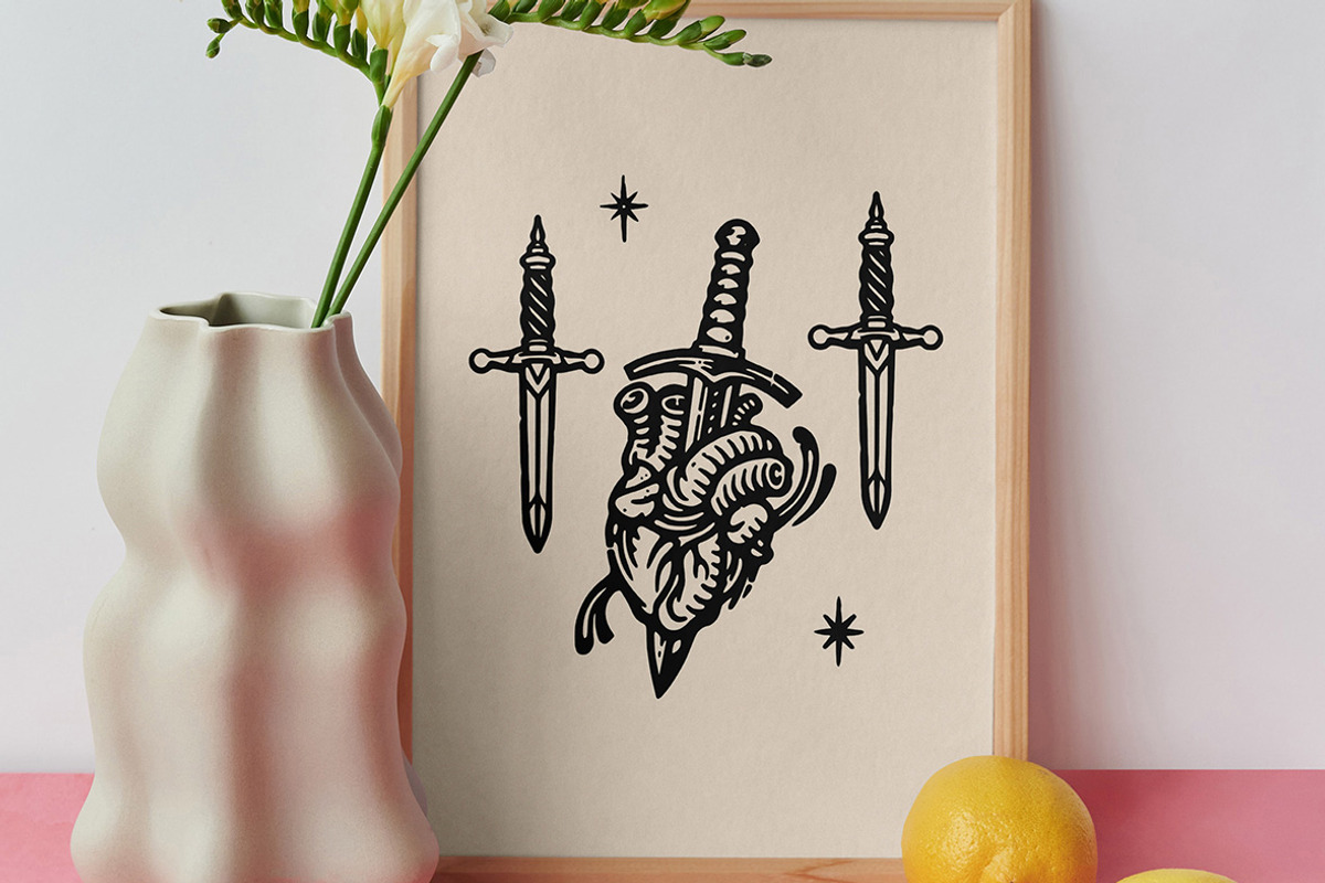 Gothic Times 2 Linocut Bundle, an Object Illustration by ClayStudio (Photo 4 of 8)