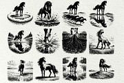 Wild Horse SVG Graphics Bundle, an Animal Illustration by DENIDigitalArtSudio (Thumbnail 5 of 8)