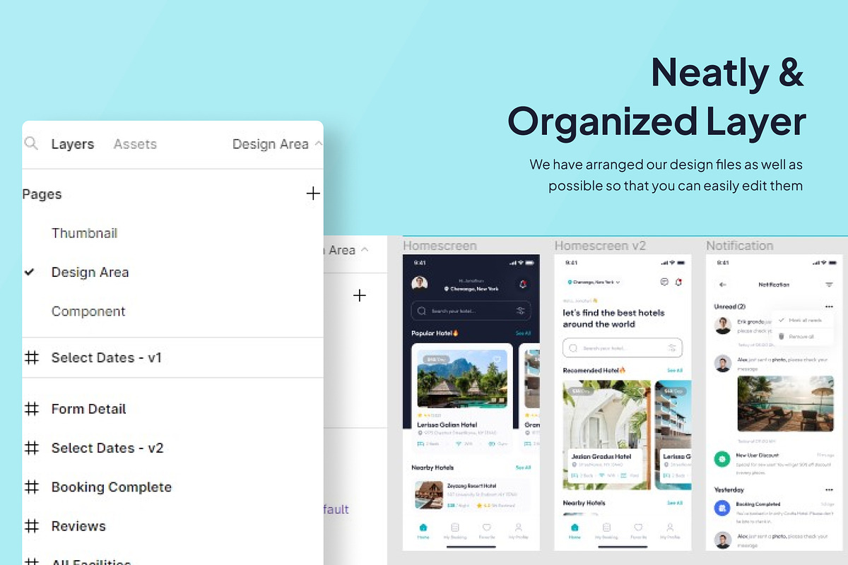 Nginep - Hotel Booking App Ui Kits, an UI Kit Template by Minialis (Photo 4 of 6)