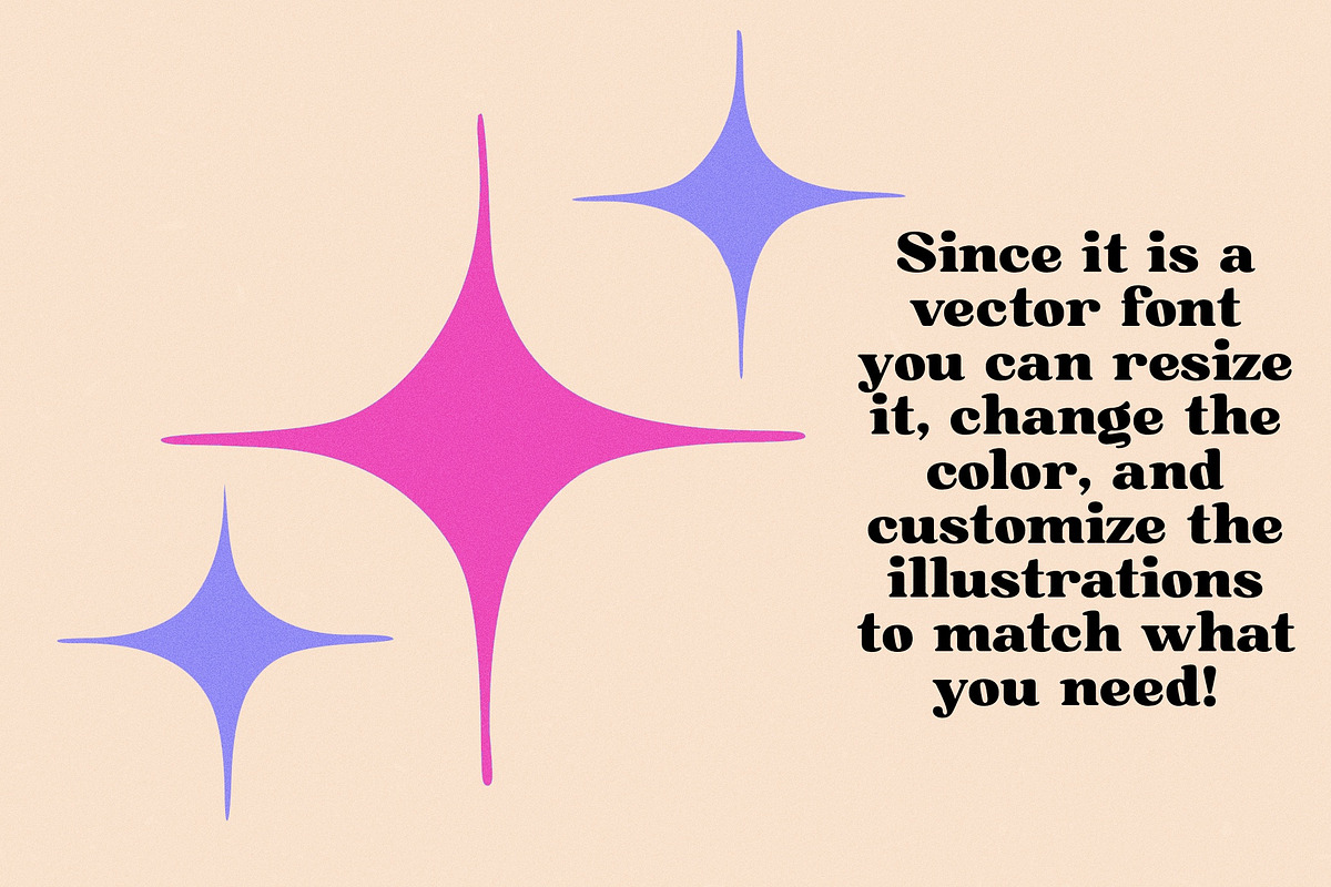 Stars and Sparkles Illustration Font, a Symbol Font by Dear Darling Design (Photo 5 of 6)