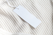 Clothes label tag blank white mockup, an Advertising Mockup by Olha Klein (Thumbnail 2 of 3)