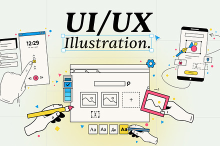 UI/UX Design Illustration Set, a Work Illustration by Illustraly Design