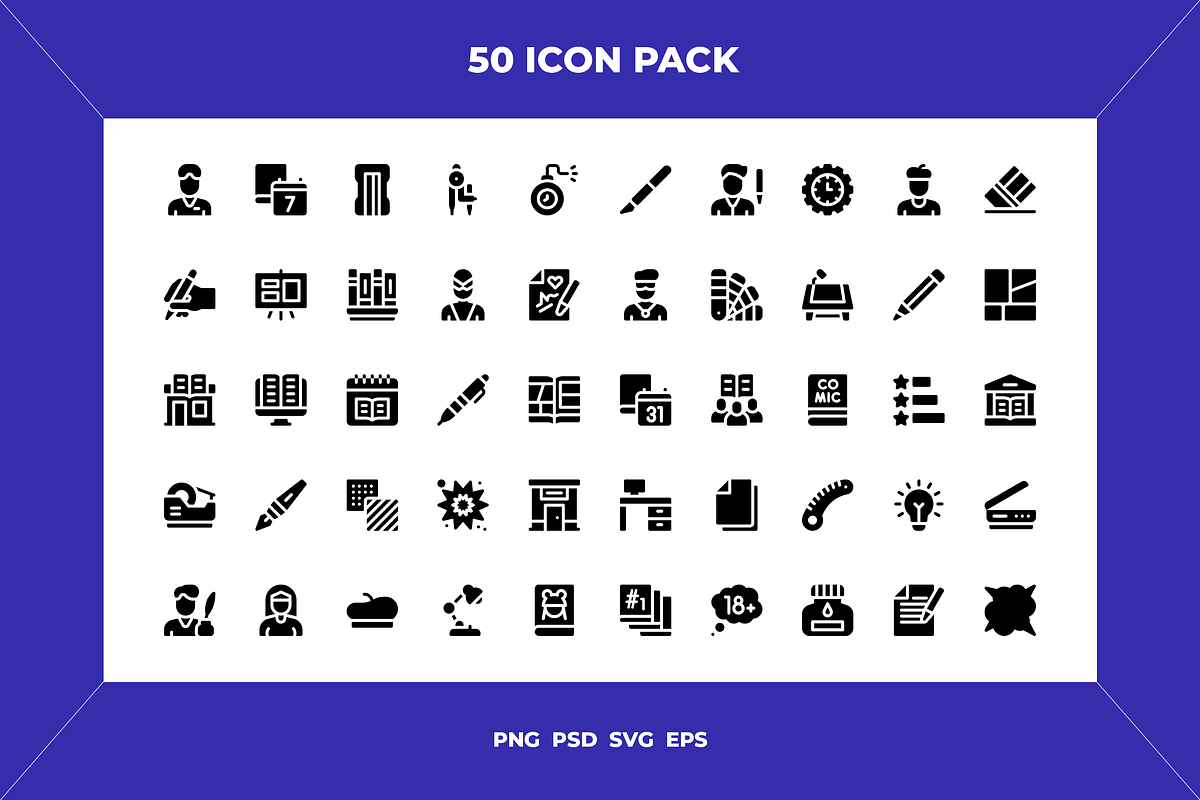 Comic icons, an Outline Icon by Wencory (Photo 1 of 2)
