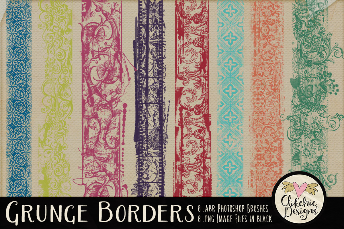 Grunge Border Photoshop Brushes preview 5