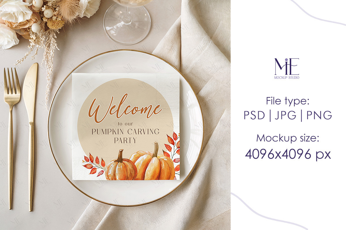 Cocktail Paper Napkin PSD Mockup, a Mockup by Mie Mockup Studio (Photo 5 of 7)