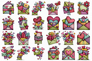 Valentine's Day Love Letter Clipart, an Illustration by Libby Wishes (Thumbnail 2 of 7)
