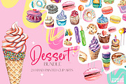 Dessert bundle watercolor clipart, a Food Illustration by CpandoShop (Thumbnail 1 of 6)