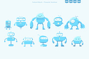 Cartoon Robots Vector Collection, a Technology Illustration by Ilia Design (Thumbnail 2 of 10)
