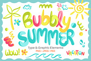 Bubbly Summer Graphic Elements, a Solid Icon by KT Art & Design (Thumbnail 1 of 9)