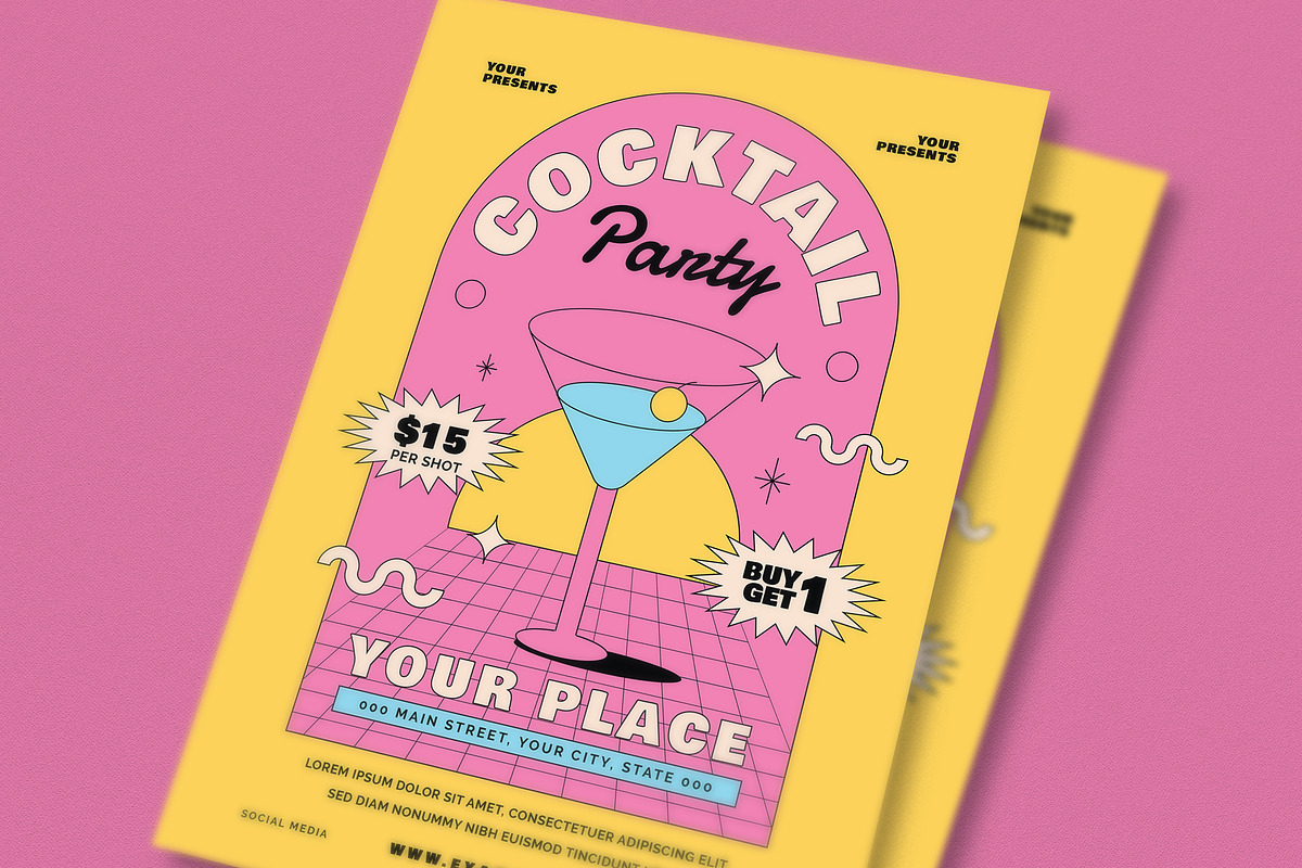 Summer Cocktail Party Flyer, a Flyer Template by Guuver (Photo 2 of 3)