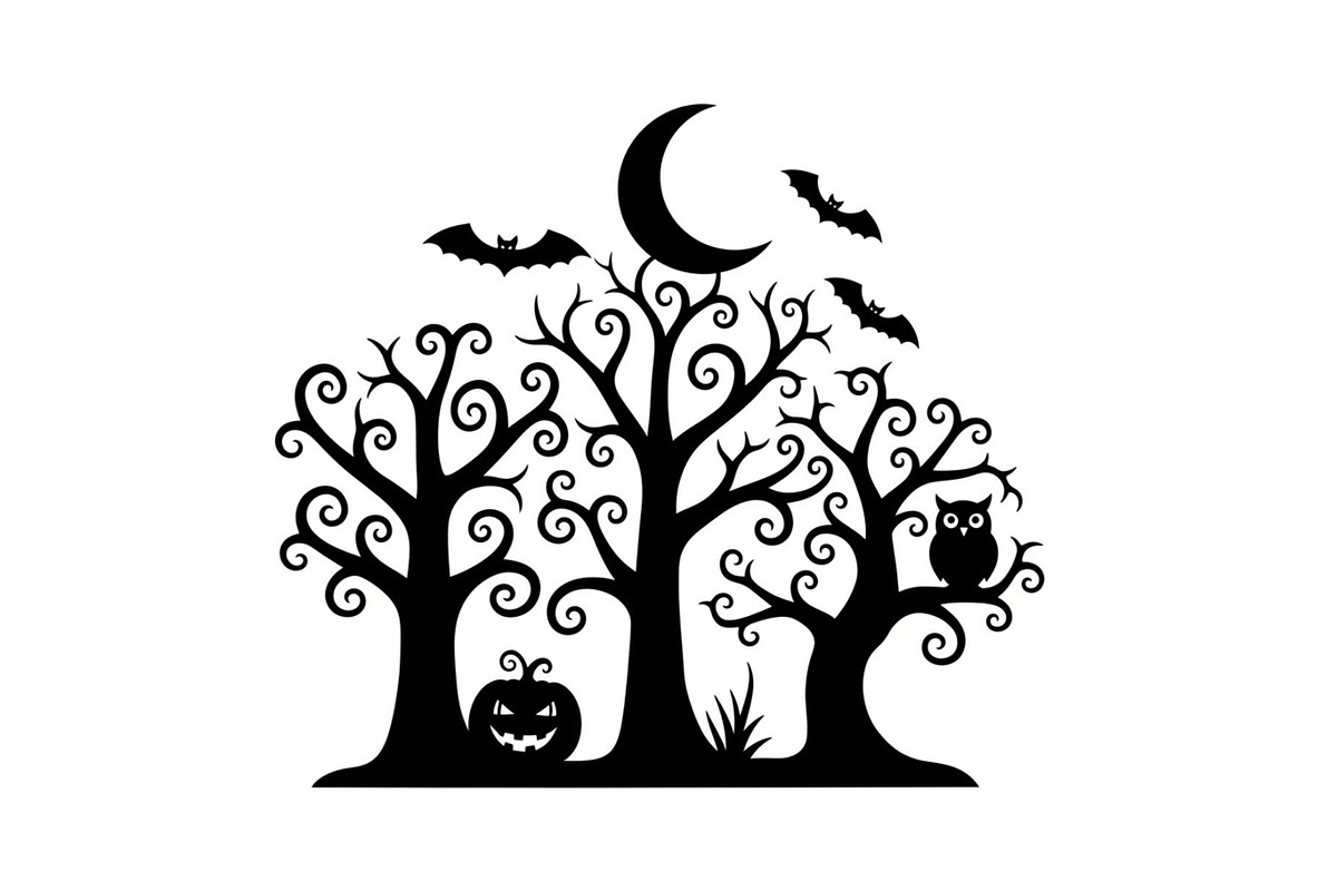 Dark Halloween Forest Design, a Graphic by BIPLOB EXPERT (Photo 6 of 12)
