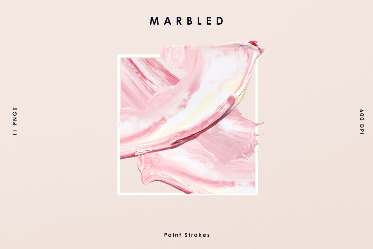 Pink Marbled; Paint Stroke, an Object Graphic by Emma Make (Photo 1 of 7)