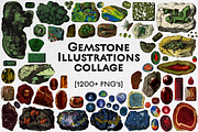 Gemstone Illustrations [1200+ PNG's], an Object Graphic by Meglenov (Thumbnail 1 of 28)