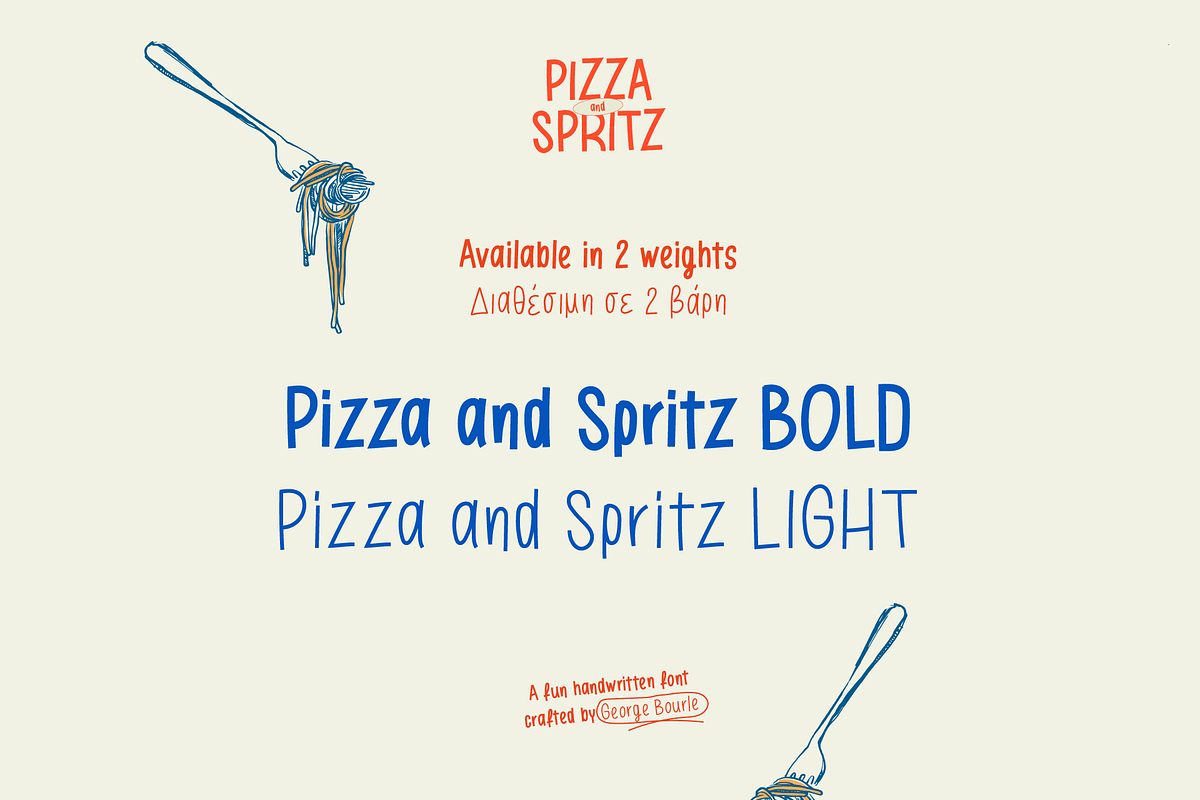 Pizza & Spritz, a Handwritten Font by George Bourle (Photo 10 of 10)