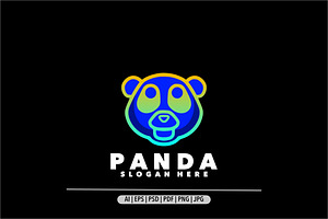Panda gradient logo template, a Design Template by Bayuktx
